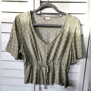 SO olive green crop top
